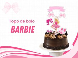 capa topo de bolo barbie