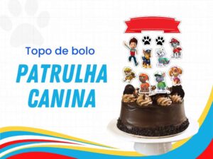 capa topo de bolo patrulha canina