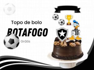 capa topo de bolo botafogo