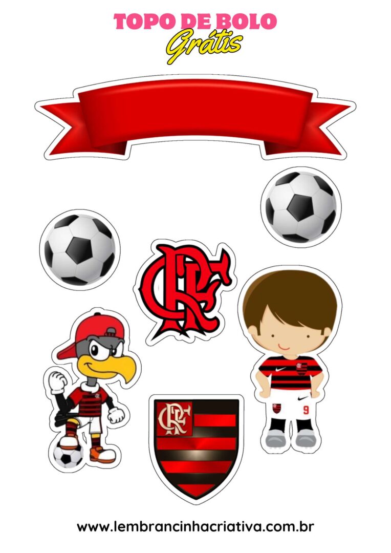 topo de bolo flamengo