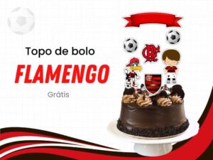 capa topo de bolo flamengo