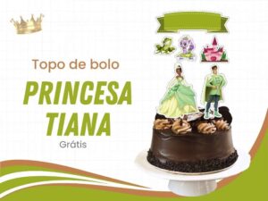 capa topo de bolo princesa tiana