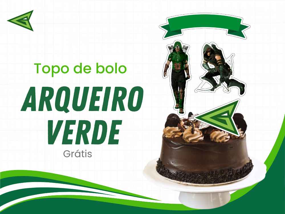 capa topo de bolo arqueivo verde