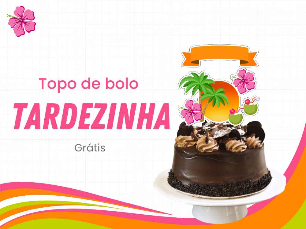 capa topo de bolo tardezinha