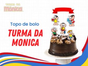 capa topo de bolo turma da monica