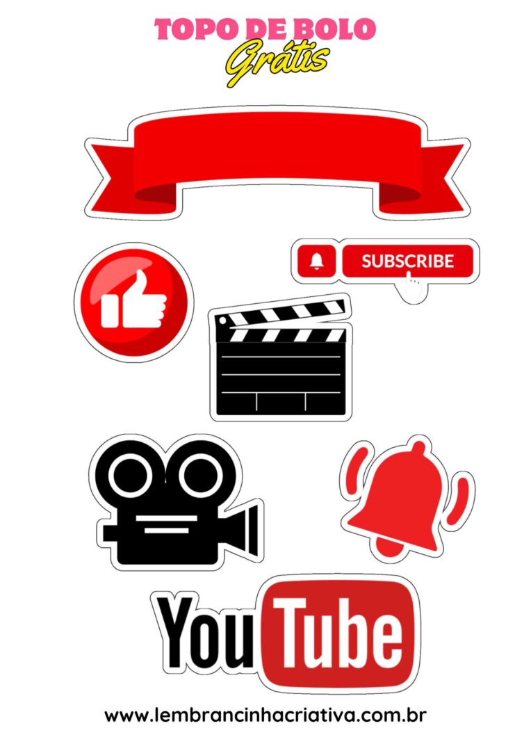 topo de bolo youtube