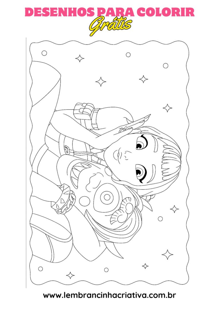 desenho das guerreiras do k-pop para colorir, modelo 11