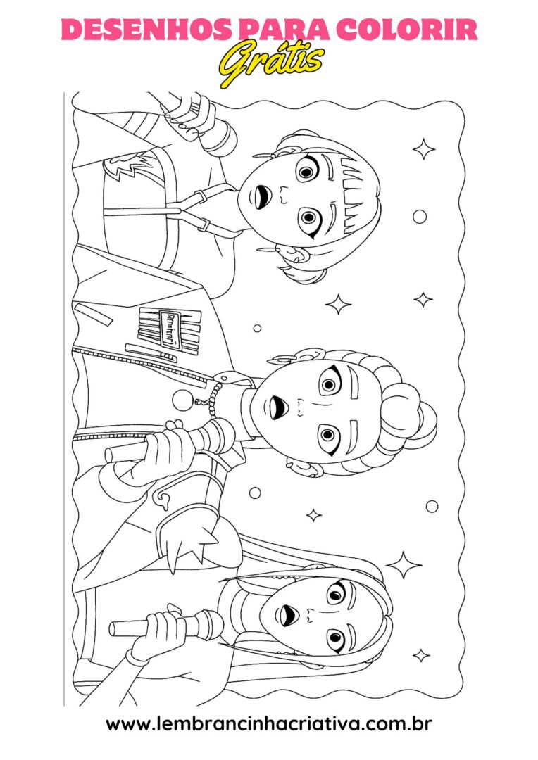 desenho das guerreiras do k-pop para colorir, modelo 14