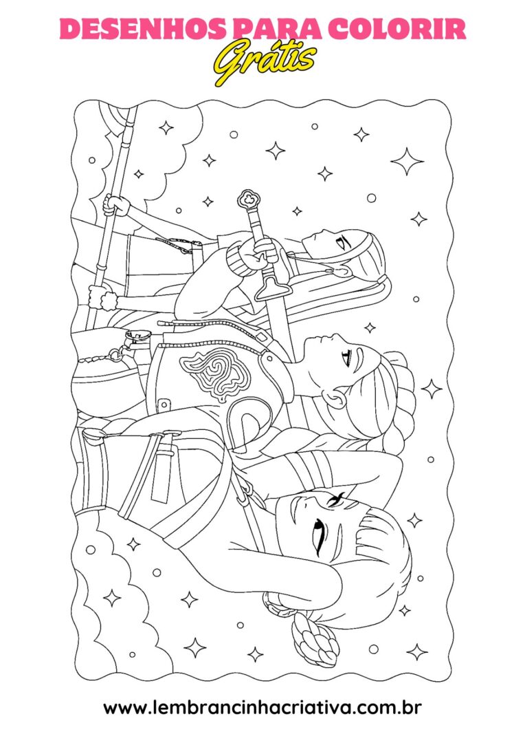 desenho das guerreiras do k-pop para colorir, modelo 5