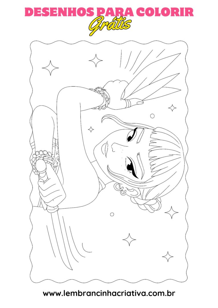 desenho das guerreiras do k-pop para colorir, modelo 8