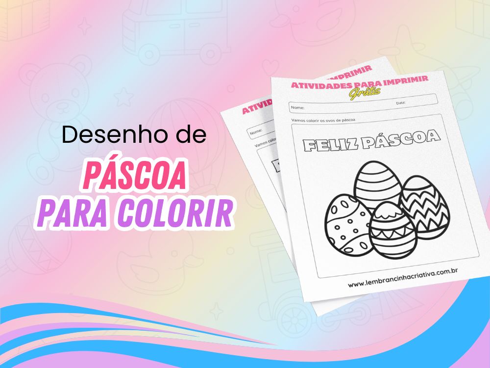 capa desenho de páscoa para colorir