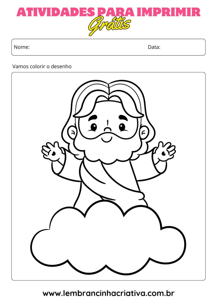 desenhos de Jesus para colorir modelo 2