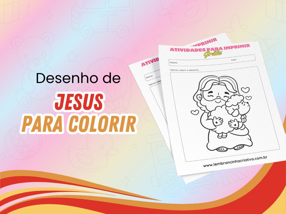 capa desenhos de Jesus para colorir