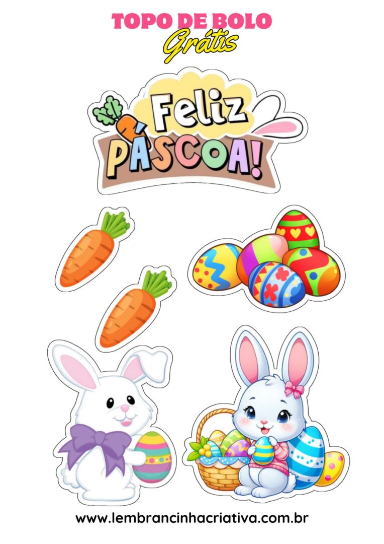 topo de bolo pascoa