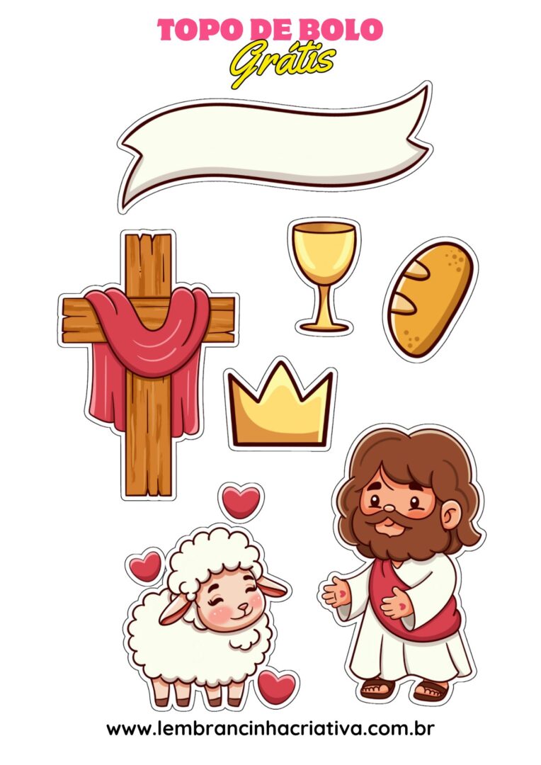 topo de bolo páscoa cristã