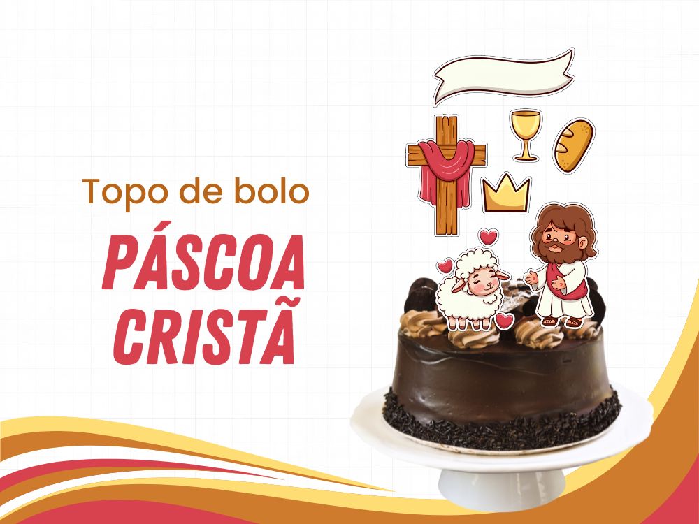 capa topo de bolo pascoa crista