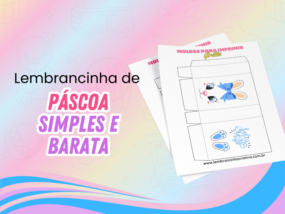 Capa lembrancinha de Páscoa simples e barata