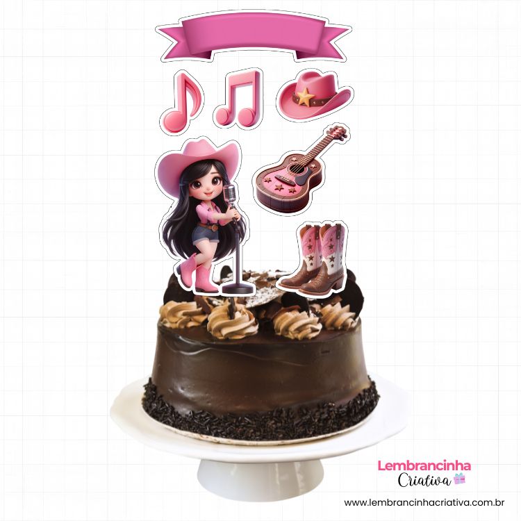 bolo de chocolate com topo de bolo Ana Castela