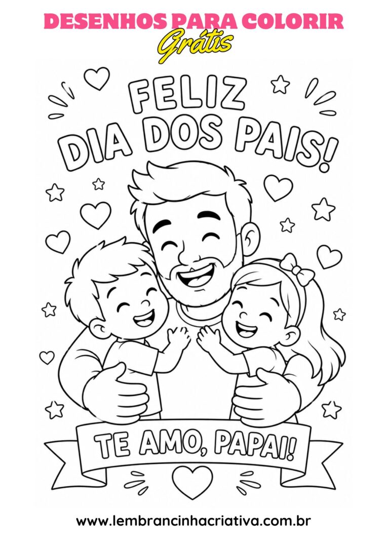 desenho dia dos pais para colorir e imprimir grátis