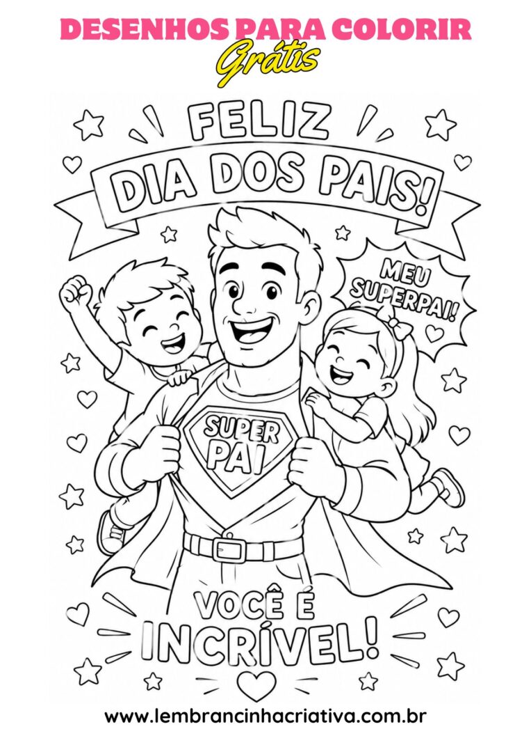 desenho dia dos pais para colorir e imprimir grátis