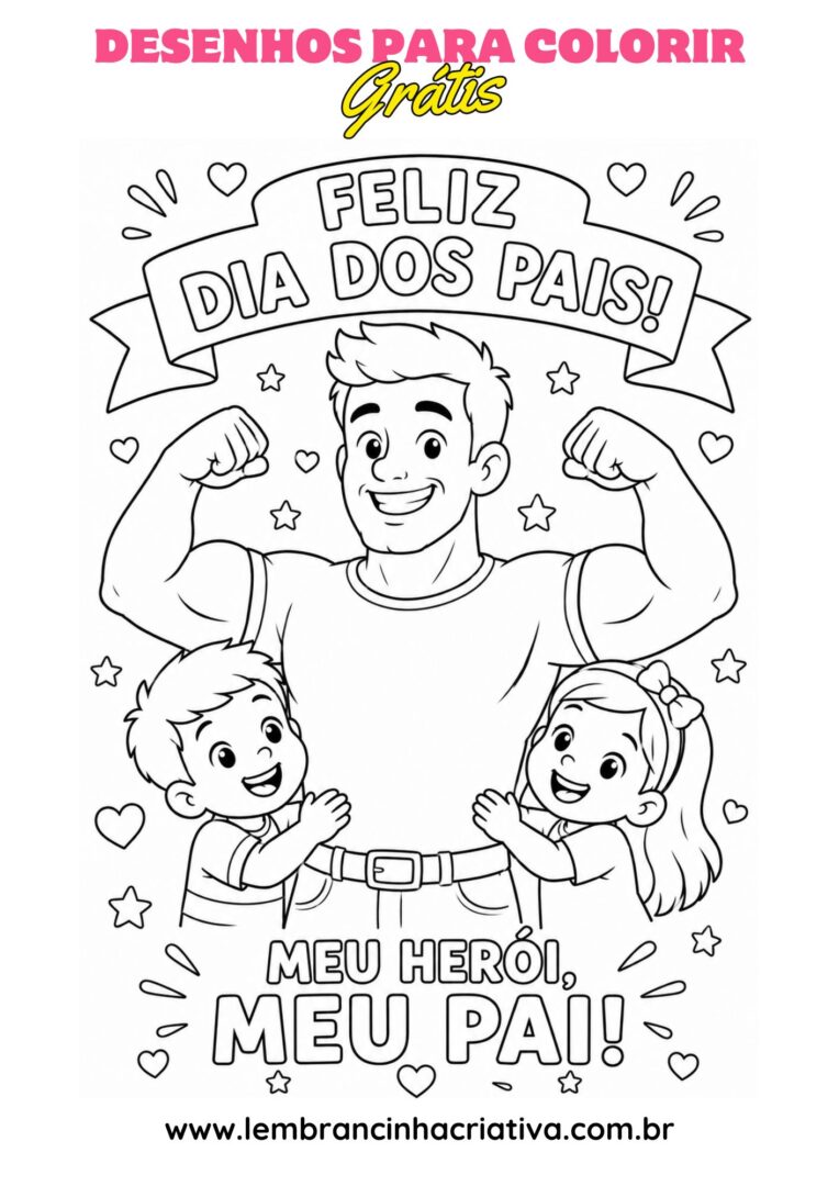 desenho dia dos pais para colorir e imprimir grátis