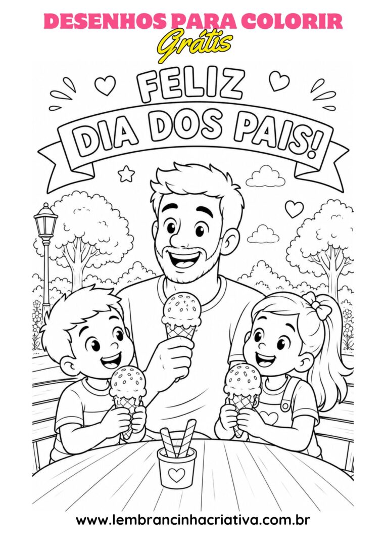 desenho dia dos pais para colorir e imprimir grátis