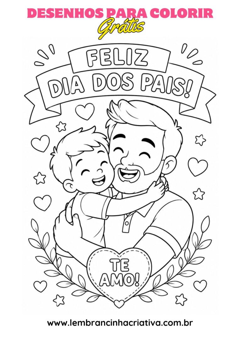 desenho dia dos pais para colorir e imprimir grátis