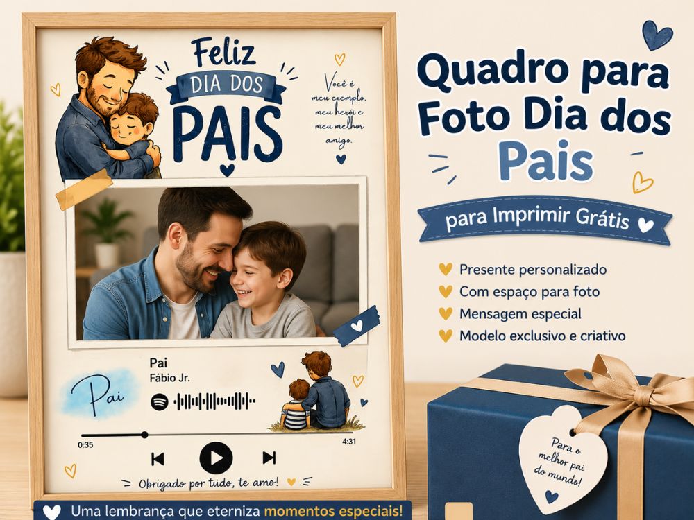 quadro para foto dia dos pais