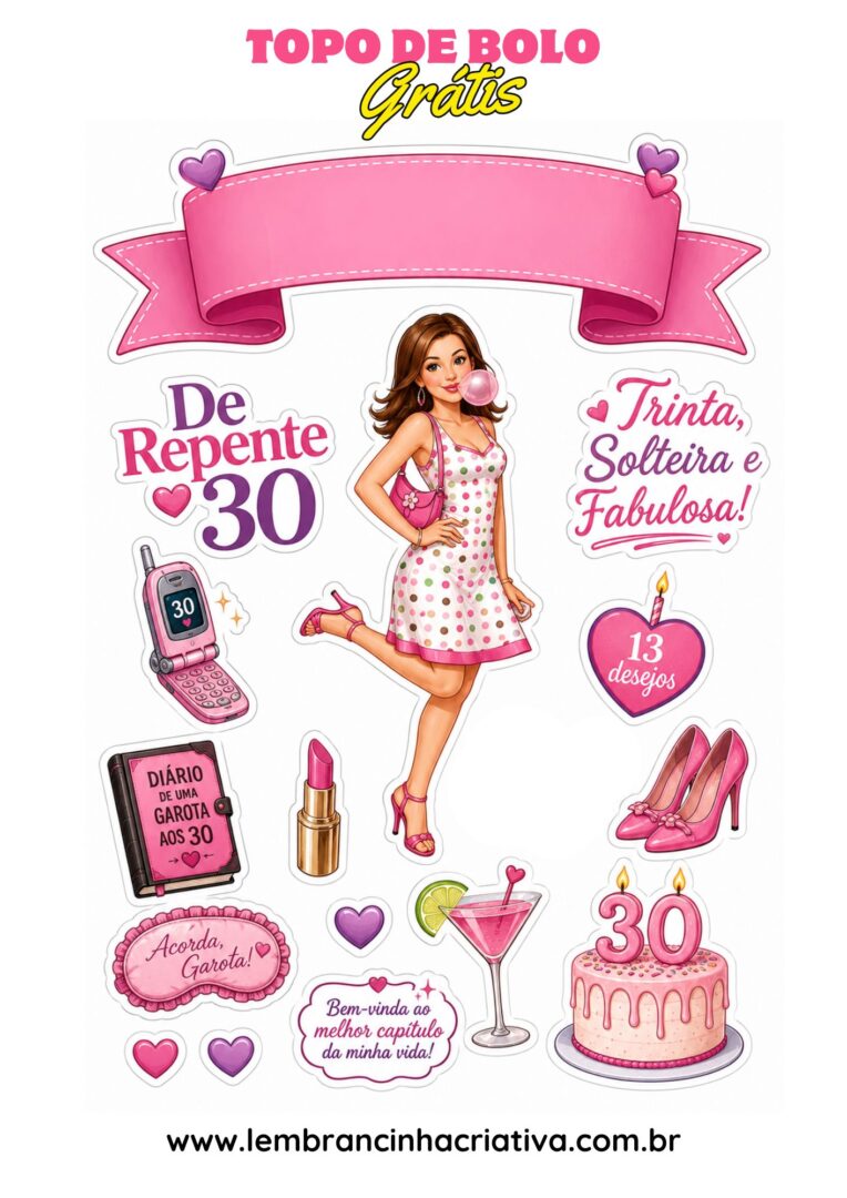 topo de bolo de repente 30