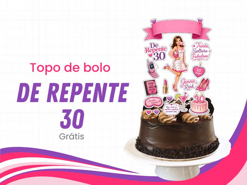 topo de bolo de repente 30