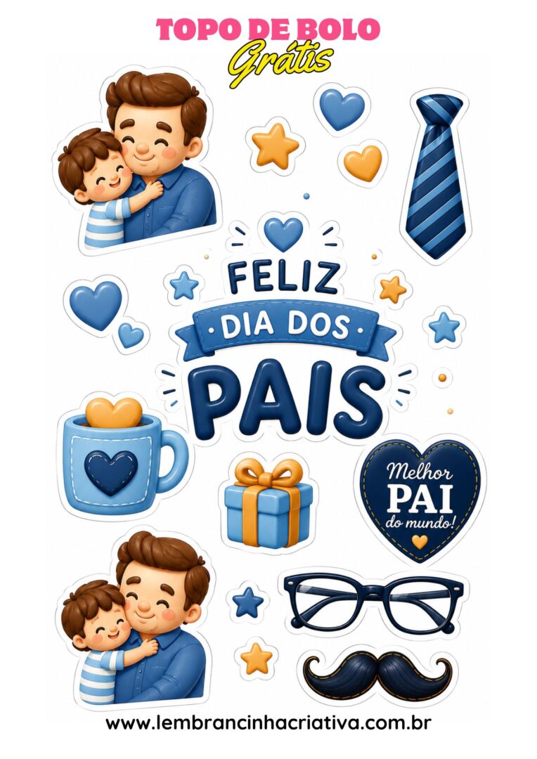 topo de bolo dia dos pais