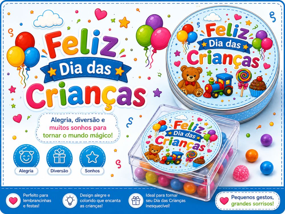 adesivo dia das crianças