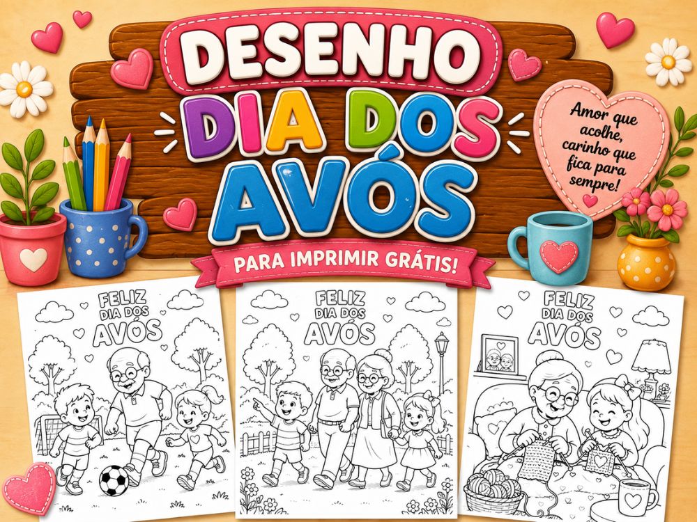 desenho dia dos avós para colorir