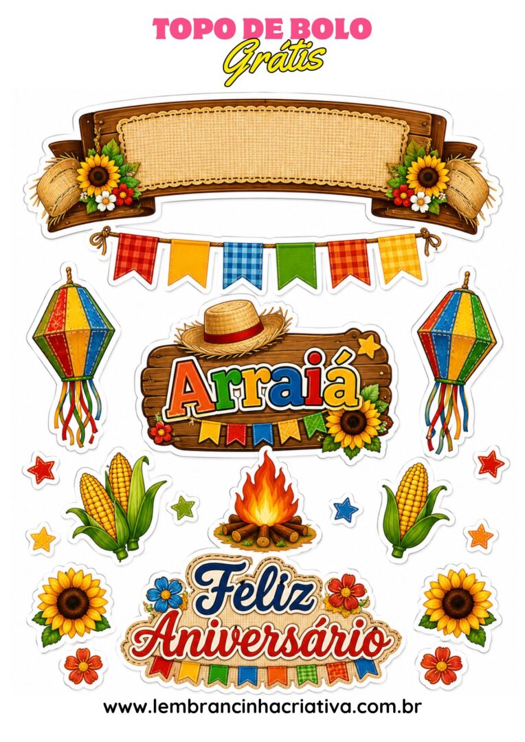 topo de bolo arraiá