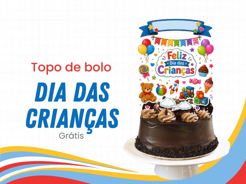 topo de bolo dia das crianças