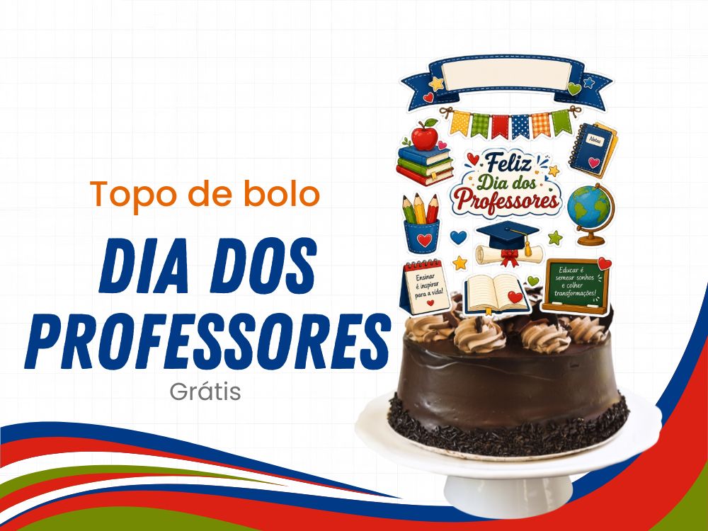 topo de bolo dia dos professores