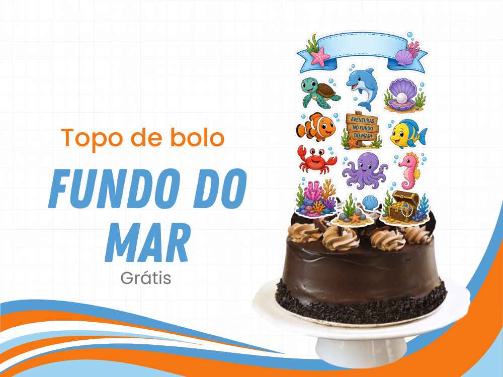 topo de bolo fundo do mar