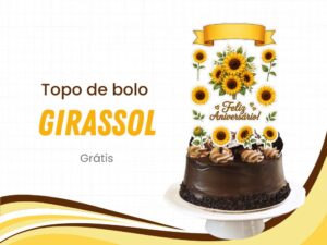 topo de bolo girassol
