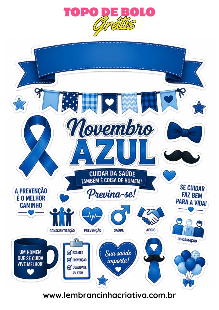 topo de bolo novembro azul