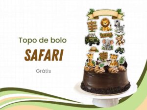 topo de bolo safari