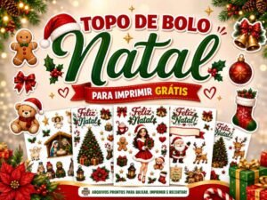 topo de bolo natal