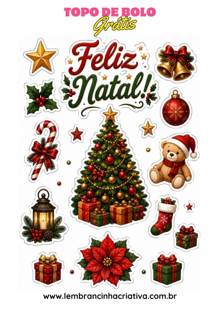 topo de bolo natal