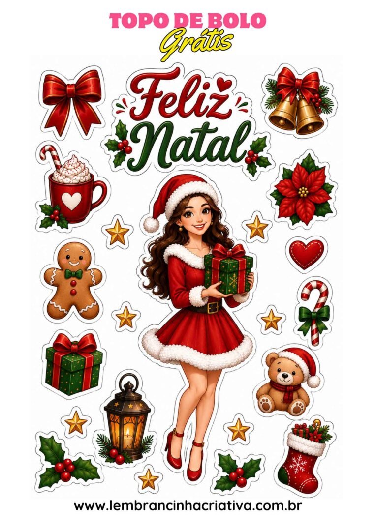 topo de bolo natal