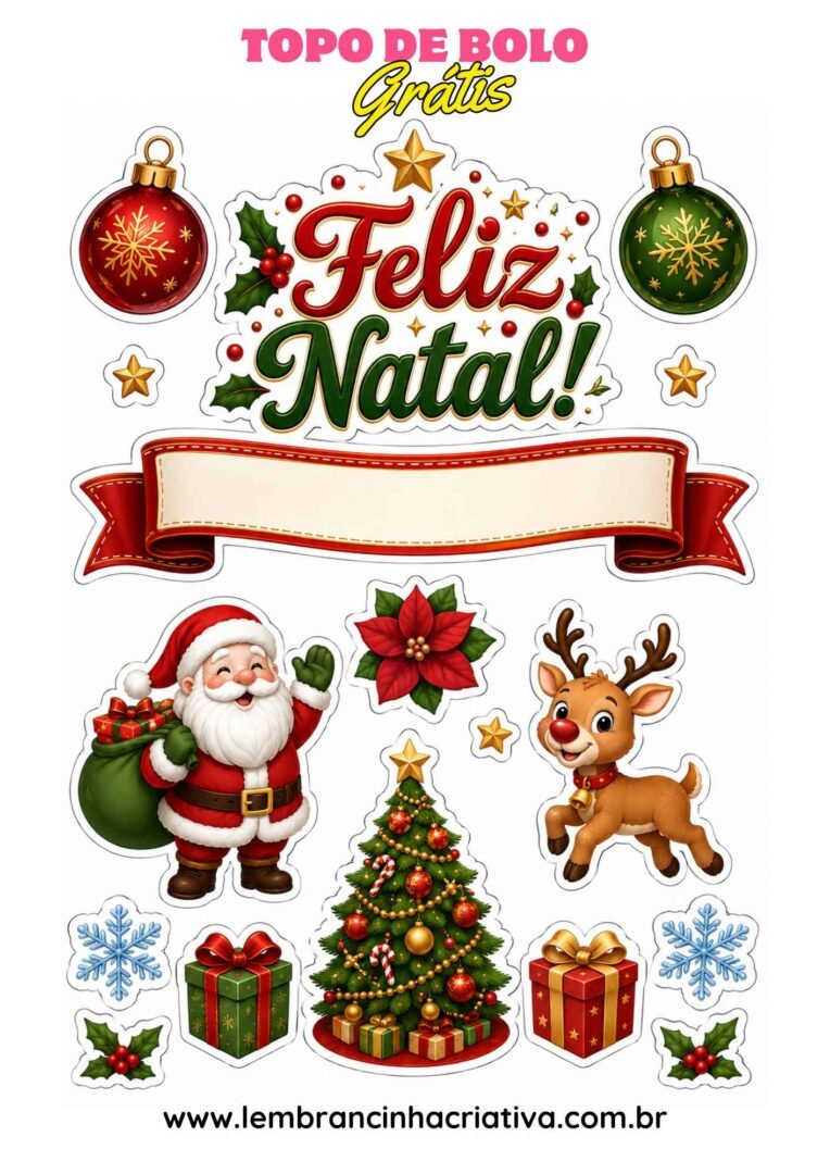 topo de bolo natal
