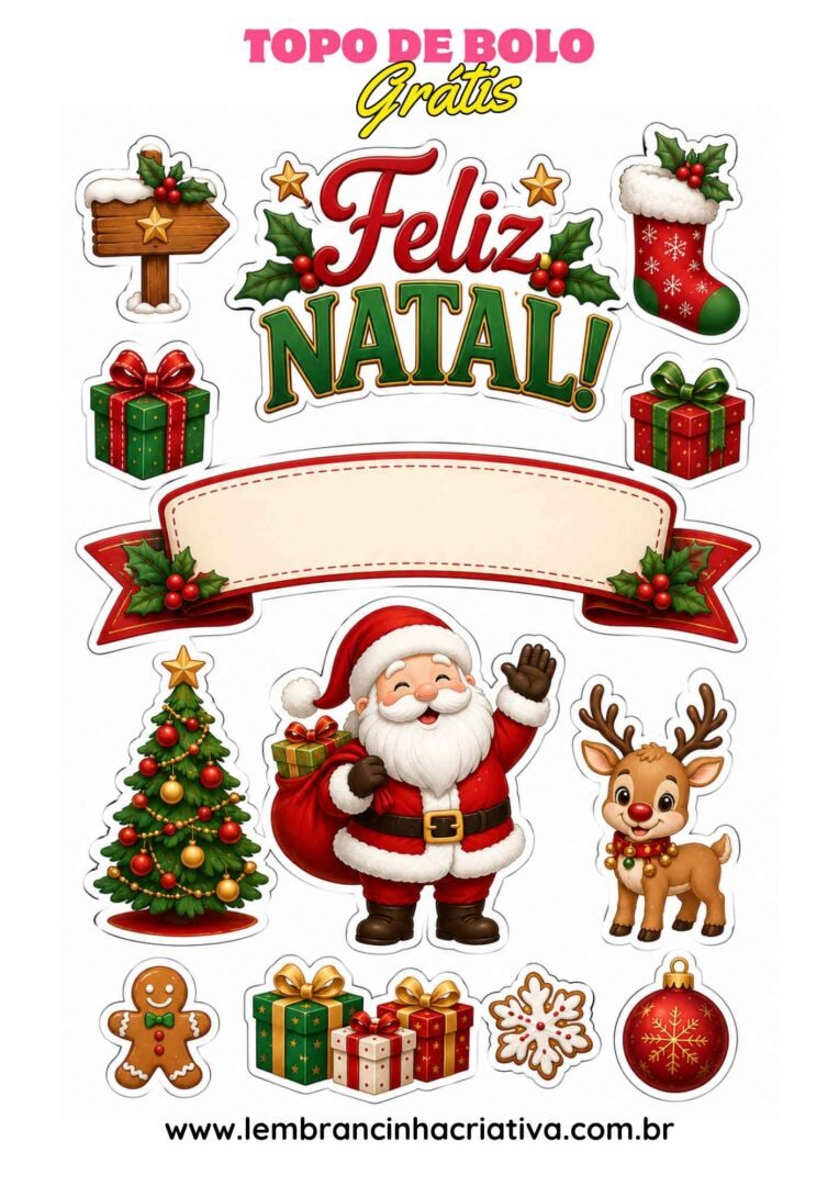topo de bolo natal