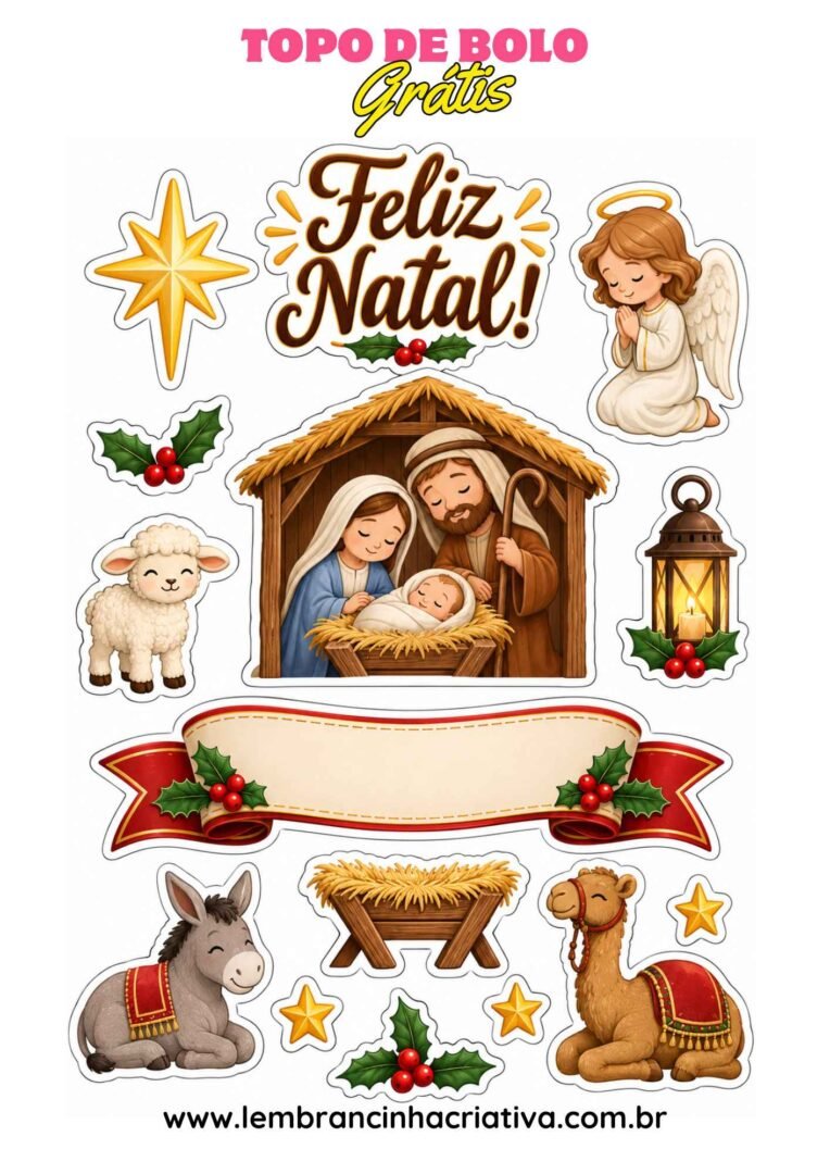 topo de bolo natal