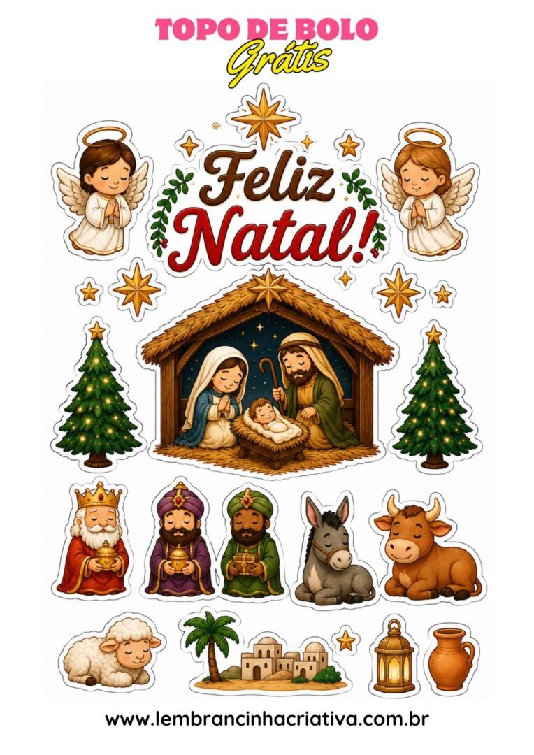 topo de bolo natal