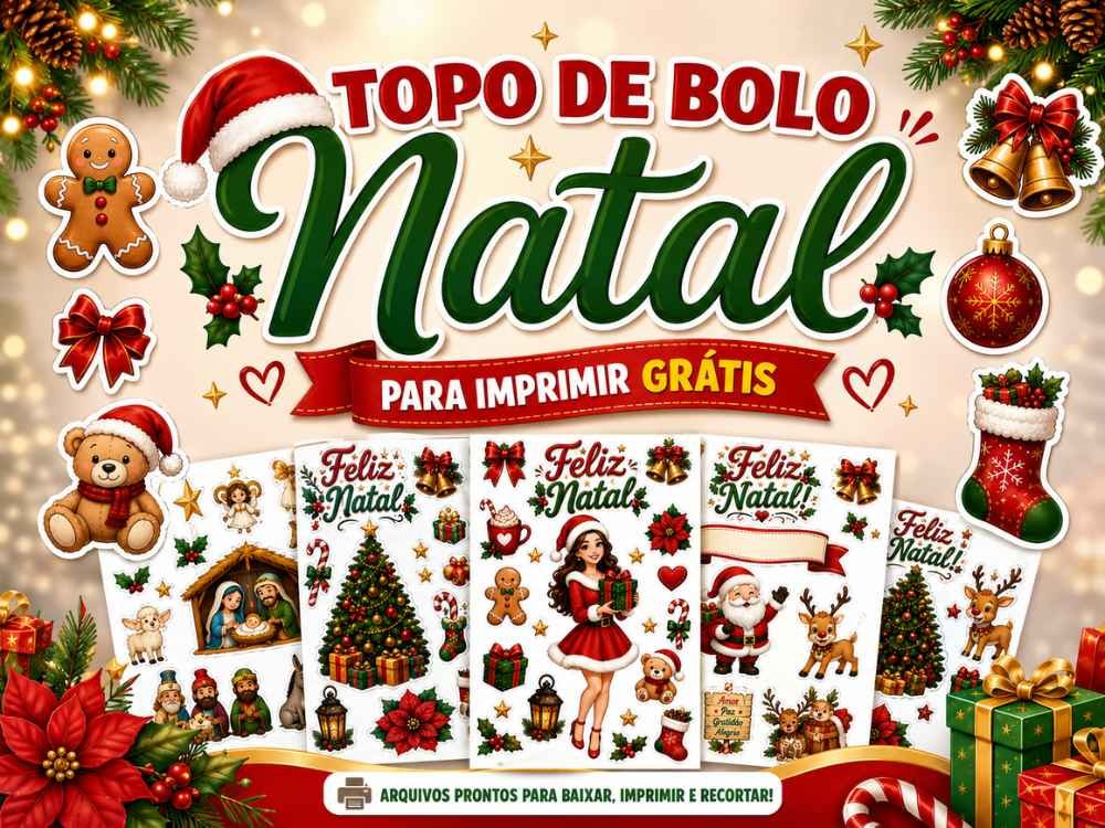 topo de bolo natal